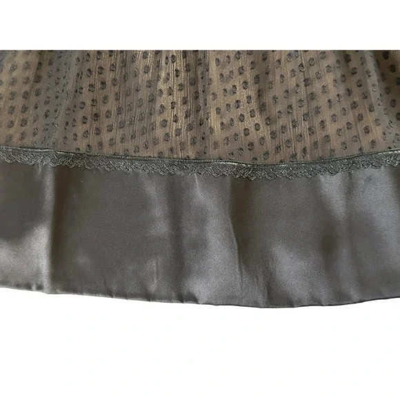 Laundry by Shelli Segal Black Silk Polka Dot Bra Top Cocktail Dress - Size 6 - Picture 5 of 15